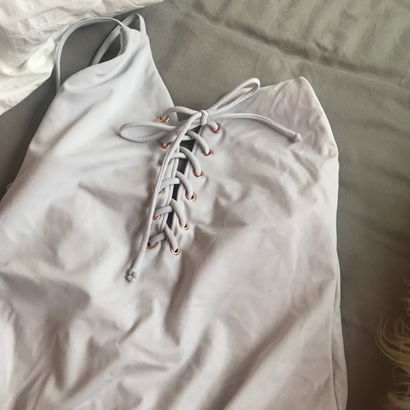 LA Hearts lace up one-piece swimsuit - Picture 3 of 5